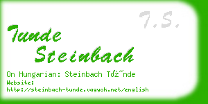 tunde steinbach business card